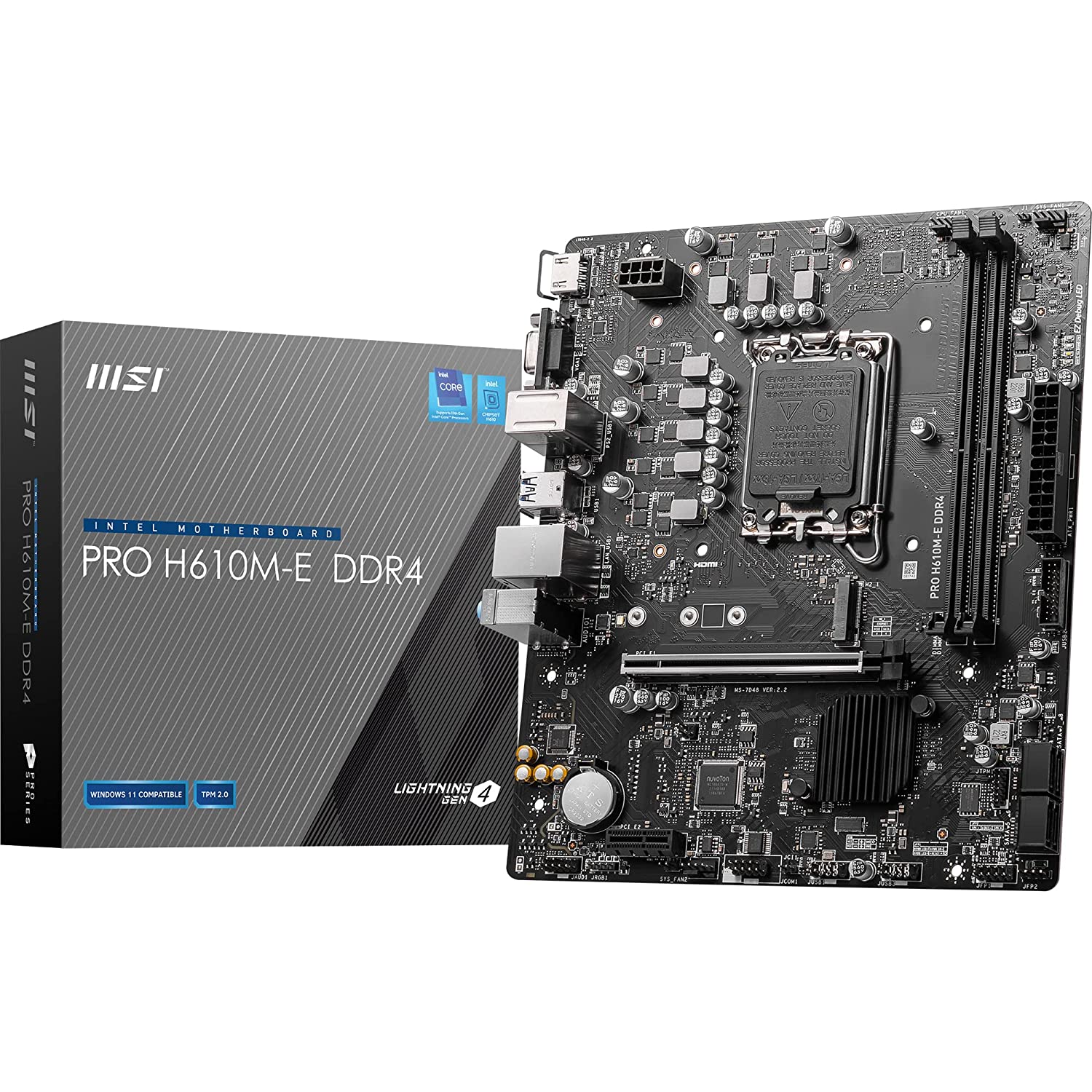 MSI Motherboard pro H610m-E DDR4 MSI Motherboard pro H610m-E DDR4